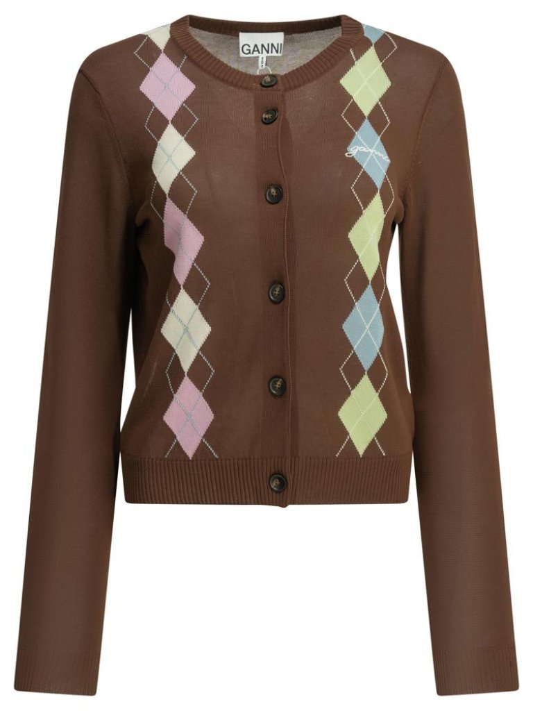 Ganni Argyle Cardigan Tag Size Xxs Women